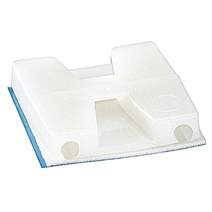 Thomas & Betts Ty-Rap® TC5342A Cable Tie Mounting Base, 2-Way, Self-Adhesive Mount, 0.19 in W Tie, Nylon/Polyamide 6.6, Natural